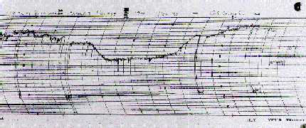 A picture of an actual recording of the radio emission